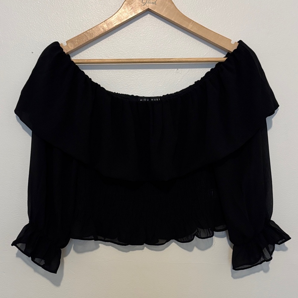Black Off-Shoulder Top